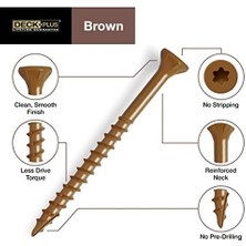 Plus Ahşap Vidalar, Kahverengi Dış Vidalar, 5 cm x #8, 2,3 kg