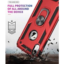 Xr Için Kılıf Military Ring Holder Siyah [ Xr ile Uyumlu Kılıf - Siyah]