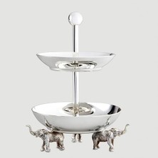 Ganesha Iki Katlı Sunumluk 11 x 12,3 cm