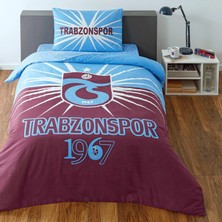 Trabzonspor Light Glow Renkli Klişe Pamuk Nevresim Takımı, Çok Renkli, Küçük Tek Kişilik