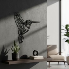 Arussio Geometrik Kuş Çerçevesiz Dekoratif Ahşap Tablo