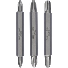 Professional Vidalama Ucu, Gri, 3 Adet