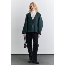 Manuka Milana Kaşe Ceket Yeşil