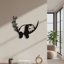 Arussio Panda Çerçevesiz Dekoratif Ahşap Tablo