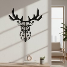 Arussio Geyik Başı Çerçevesiz Dekoratif Ahşap Tablo