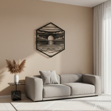 Arussio Su Üstünde Günbatımı Çerçevesiz Dekoratif Ahşap Tablo