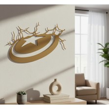 Arussio Kaptan Amerika Çerçevesiz Dekoratif Ahşap Tablo