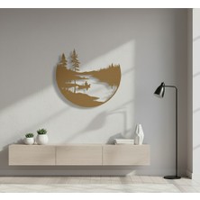 Arussio Yalnız Kanocu Çerçevesiz Dekoratif Ahşap Tablo