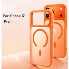 17 Pro, Turuncu Çerçeveli Şeffaf Koruyucu Kılıf, Yüksek Kaliteli Telefon Koruma Silikon