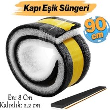 Yapışkanlı Kapı Altı Eşik Süngeri Ince Köpük Soğuk Izolasyon Bandı Fitili 90 cm Toz Böcek Engelleme