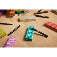 Marker Akrilik Boya Kalemleri | Yuvarlak Uçlu Su Bazlı Boya Kalemi | Mürekkep Kağıda Geçirmez ve Çoğu Yüzey Üzerine Yazar | 5 Adet