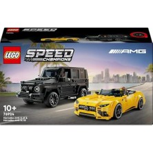 Speed Champions –amg G 63 ve –amg Sl 63 76924 – 10 Yaş ve Üzeri Kız ve Erkek Çocukları Için Doğum Günü Hediyesi Fikri, 2 Model Içeren Yaratıcı Oyuncak Yapım Seti (808 Parça)