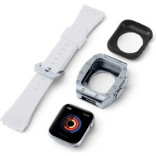 Ile Uyumlu 44MM Krd-65 Kordon Beyaz-Gümüş