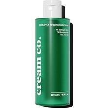 Cream Co. Akne & Siyah Nokta Karşıtı Gözenek Sıkılaştırıcı Bha/pha Niacinamide Salisilik Asit Tonik 200 ml