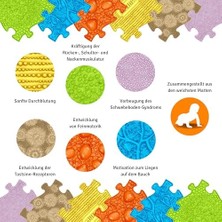 Muffık Baby Mat – 6’lı Ortopedik Duyu Gelişim Aktivite Matı | 1-3 Yaş Bebek Tummy Time & Motor Gelişim Halısı