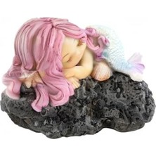 Top Minyatür Bahçesi ve Teraryum Uyuyan Küçük Deniz Kızı Heykeli