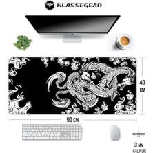 Pro - 10 Farklı Model Dikişli Kenar 90X40 cm Oyuncu Gaming Mouse Pad (Dragon Knot, 90X40 Cm)