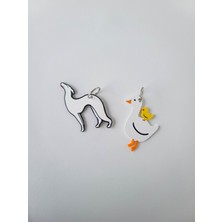 Alvina Atölye Köpek & Ördek Figürlü Anahtarlık – Eğlenceli Hayvan Temalı Çift Set