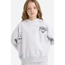 DeFacto Kapüşonlu Baskılı Sweatshırt Kız Çocuk G6829A826SP