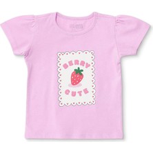 Hellobaby Hellobaby, Kız, Tshirt, Çilek Baskılı, Bisiklet Yaka, Kısa Kol