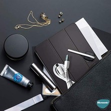 iPad Pro 11 2024 Kılıf (A2836-A2837) Slim Translucent Back Smart Cover Siyah [ipad Pro 11 2024 ile Uyumlu Kılıf - Siyah]