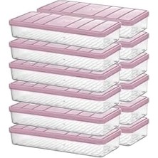 - Nora 12'li 1.2 Litre Küçük Boy Açık Pembe Saklama Kabı