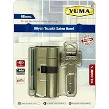 Kilit | Göbeği, Tuzaklı Bilyalı Silindiri, Çelik Kapı Göbeği (68 Mm, Nikel)