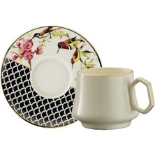 Sandro Moreno 1453 Geometrik 12 Parça Altı Kişilik Kahve Fincan Takımı 90 ml