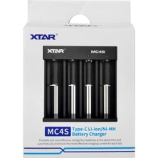 Xtar MC4S Dörtlü Li-Ion / Nı-Cd / Nı-Mh Pil Şarj Cihazı