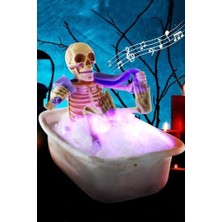 Halloween Bayramı Duş Alan Küvetli Iskelet