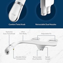 Bio Bidet By Slimtwist Tatlı Su Sprey Bide Eklentisi Tuvalet, Beyaz, Elektriksiz, Kolay Kurulum