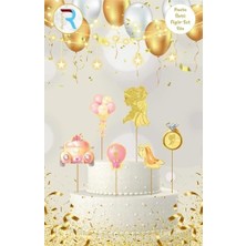 Bride To Be Altın Renkli Gelin Pasta Üstü Figür Süs Seti – Düğün ve Nişan Pastaları Için