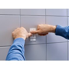 77767 – 00002 – 00 ÇIKARILABILIR Ayarlanabilir Kendinden Yapışkanlı Tırnak Fayans, Metal ve Düz Yüzeyler Için, Beyaz