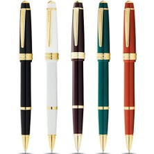 Bailey Light Tükenmez Kalem (Çizgi Kalınlığı F, Yazı Rengi: Siyah, Hediye Paketi Dahil) Beyaz Boya Altın Renkli Kaplamalı