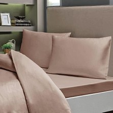 Basic Düz Çelik Nevresim Takımı Tek Kişilik Kapiçino, Gümüş, Tek Kişilik