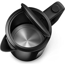 Serisi 3000 Su Isıtıcısı, 1,7 L Yaylı Kapak, Düz Isıtma Elemanı, Işık Göstergesi, Çıkarılabilir Filtre, Çeşitli Güvenlik Sistemleri, Siyah (HD9318/20)