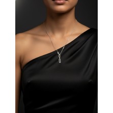 Zarene Silver Pırıltı Zincir Kolye 925 Ayar Gümüş