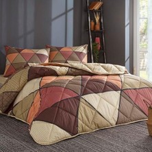 Astra Desenli Pamuk Yorgan, Kahverengi, Tek Kişilik