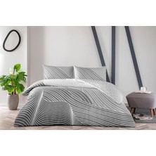 Crumbly  Standart Pamuk Nevresim Takımı, Gri, Tek Kişilik