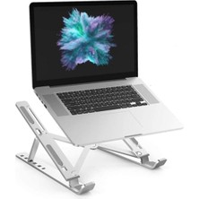 Teknosepetim Laptop Bilgisayar Standı Notebook Özel Yükseltici Stand Tablet Tutucu Ayarlı Metal Metal Stand