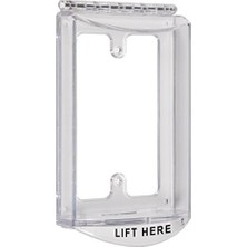 Technology International, Inc. STI-6519 Tek Gang Menteşeli Şeffaf Koruyucu Polikarbonat Kapak Çok Amaçlı Montaj Plakalı