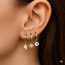 Livaz Accessories Çelik Kadın 3lü Küpe