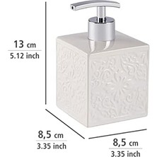 Cordoba Sabunluk Beyaz Seramik Sıvı Sabunluk Beyaz