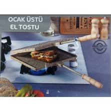 Bonera Granit Efektli Döküm Ocak Üstü Tost Makinesi
