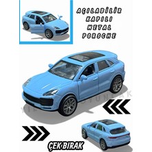 Yıldırım Oyuncak Metal Çek Bırak Koleksiyonluk Porsche 1:43 Maxx Wheels Suv Araba 10 cm Açılabilir Kapılar Die Cast