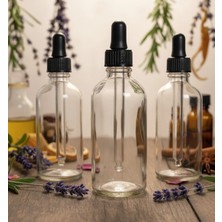 JUNIBELIW 9 Adet 100 ml Şeffaf Cam Şişe Kapaklı Cam Damlalıklı Boş Çok Amaçlı Yağ Esans Şişesi 9X100ML