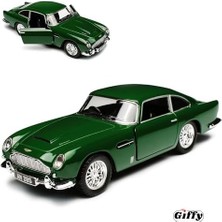 Oyuncak Diecast Metal Aston Martin Db5 Model Araba Kutulu Koleksiyonluk Figür 1:24 Ölçek Bej ve Yeşil Renk (Yeşil)