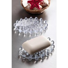 Şeffaf Kristal Tasarımlı Sabunluk, Banyo Için Modern Sabun Tutucu, Dayanıklı Plastik