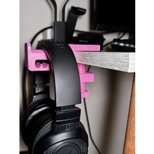 TRAK3D Premium Pembe Macenta Asılabilir Kulaklık Standı – Şık V3 Gamer Modeli, Kaydırmaz Keçeli, Ergonomik Masaüstü Askı, Sakura Edition (Montaj Videosunu Izlemeden Kullanmayın)