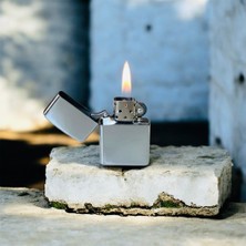 STR Zippo Benzinli Çakmak Gümüş Renk